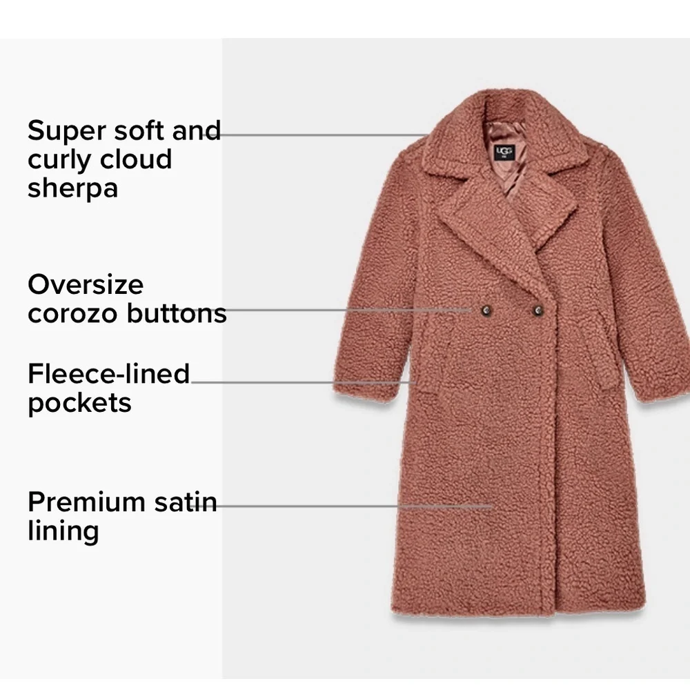 UGG Women's Teddy Jacket in Pink - Picture 4 of 16